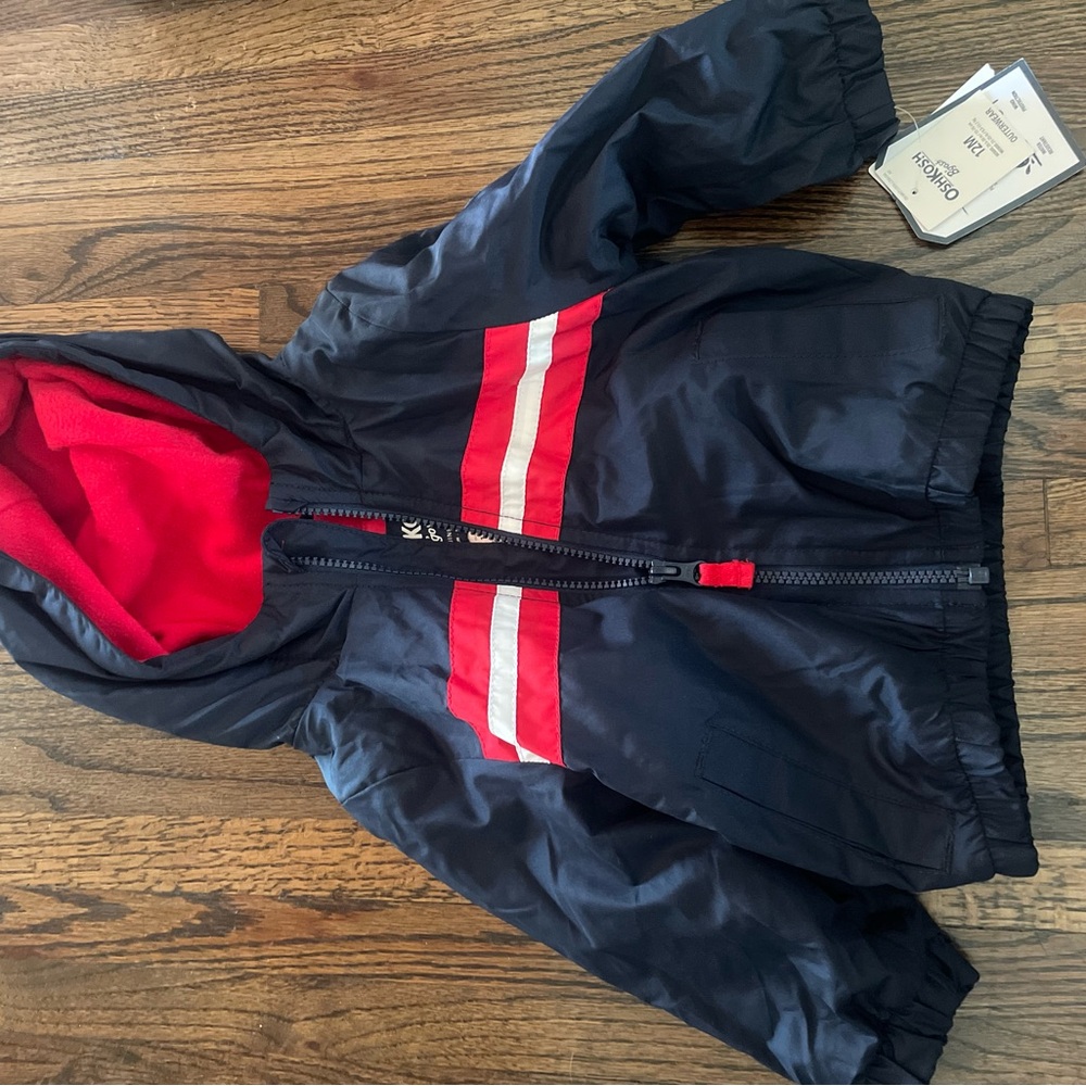 OshKosh B'gosh Blue and Red Reflective Raincoat